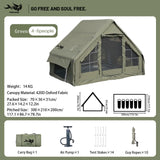 Green 6.3㎡ upgraded double door inflatable tent