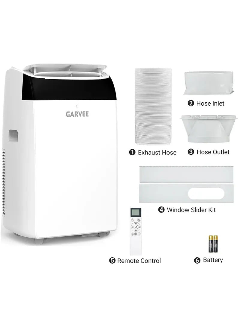 14,000 BTU Portable Air Conditioner, Cools up to 750 Sq.Ft, 3-in-1 Quiet Room AC Unit with Dehumidifier & Fan, Remote Control, 24H Timer & Window Kit for Bedroom, Home, Office