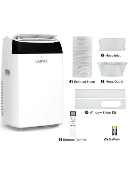 14,000 BTU Portable Air Conditioner, Cools up to 750 Sq.Ft, 3-in-1 Quiet Room AC Unit with Dehumidifier & Fan, Remote Control, 24H Timer & Window Kit for Bedroom, Home, Office