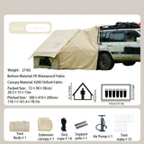 Khaki 6㎡ + 6.3㎡ double door with awning inflatable tent