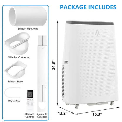 14,000 BTU Portable Air Conditioner, Cools up to 750 Sq.Ft, 3-in-1 Quiet Room AC Unit with Dehumidifier & Fan, Remote Control, 24H Timer & Window Kit for Bedroom, Home, Office