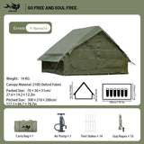 Green 6.3㎡ simple single-door tent (no sky vent)