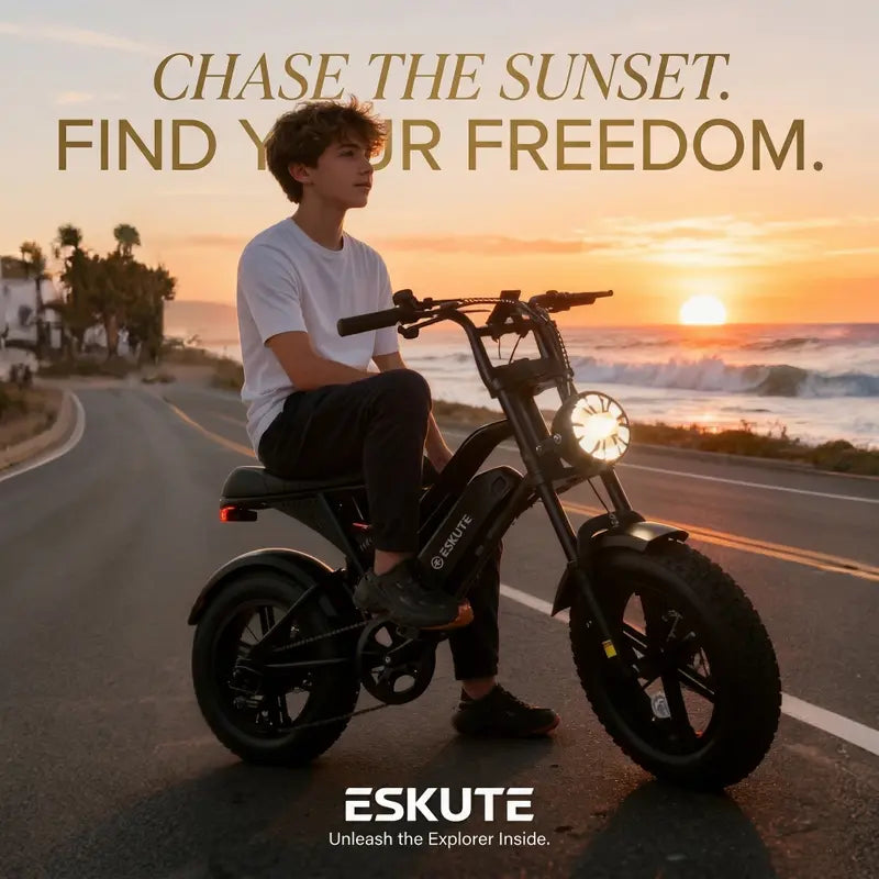Adult Fat Tire Electric Bike, 16" All-Terrain Puncture-Resistant E-Bike with 1500W Peak Motor, 48V 13Ah Battery, Dual Suspension, 60-Mile Range, 28 MPH Max Speed, Commuting & Camping