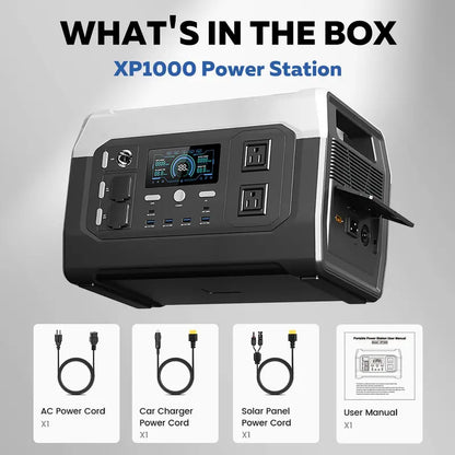 1800W Portable Power Station, 1024Wh LiFePO4 Solar Generator, 1.2H Fast Charge Battery Backup for Home Prep & Camping