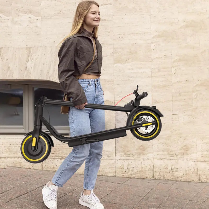 500W Electric Scooter with 10 Tires - 19 MPH & 20 Miles Range Adult & Teen Folding Commuter Scooter, Dual Brakes and Smart APP