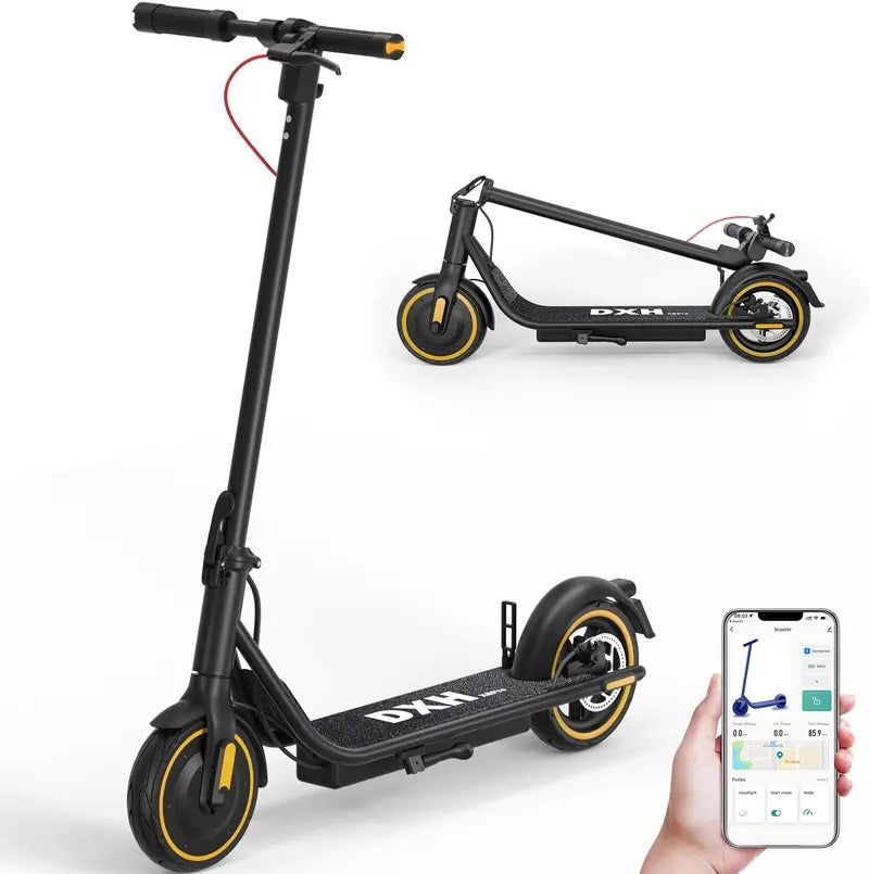 500W Electric Scooter with 10 Tires - 19 MPH & 20 Miles Range Adult & Teen Folding Commuter Scooter, Dual Brakes and Smart APP
