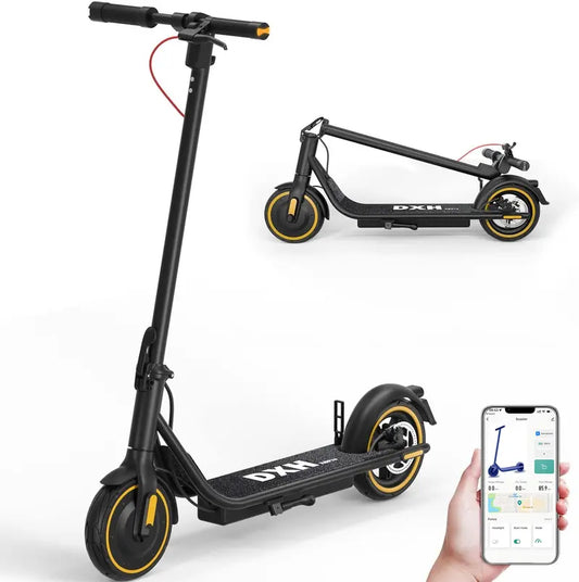 500W Electric Scooter with 10 Tires - 19 MPH & 20 Miles Range Adult & Teen Folding Commuter Scooter, Dual Brakes and Smart APP