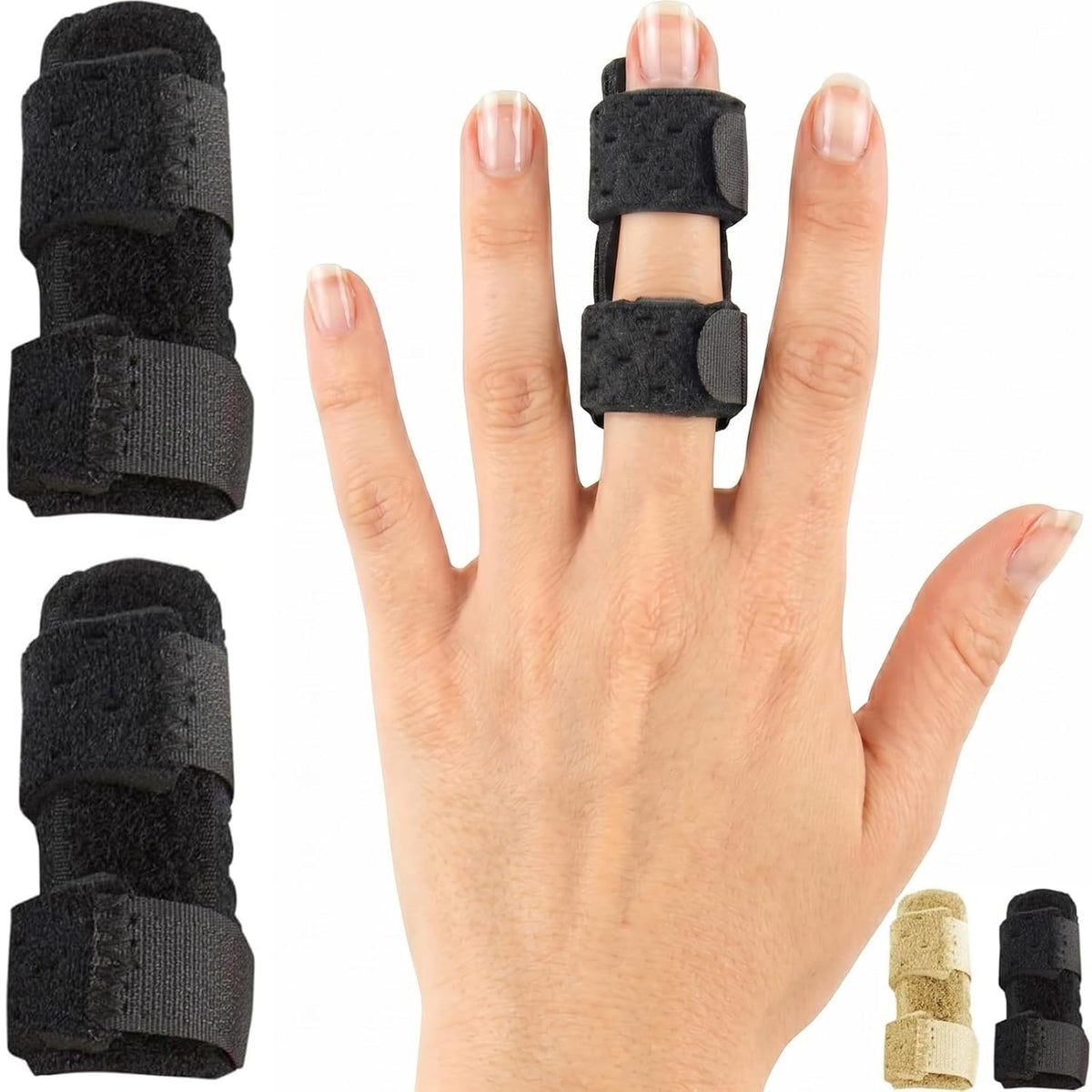 Finger Splint (2 Pack) - Universal Finger Straightener - Broken