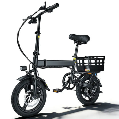 Adult Folding Electric Bike, 14 Compact Foldable Ebike with 500W Motor, 18 MPH Max Speed, 30 Mile Range, 12Ah Battery, 3 Riding Modes, UL & GCC Certified City Commuter