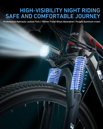 Electric Mountain Bike for Adults, 26 1500W Powerful E-Bike, 25 MPH High Speed, 40-Mile Range, 7-Speed Gears, UL Certified Electric Bicycle for Commuting and Adventure