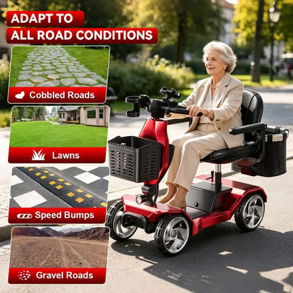 Foldable Motorized Commuter Scooter for Adults Dual 250W hub motors (500W total)