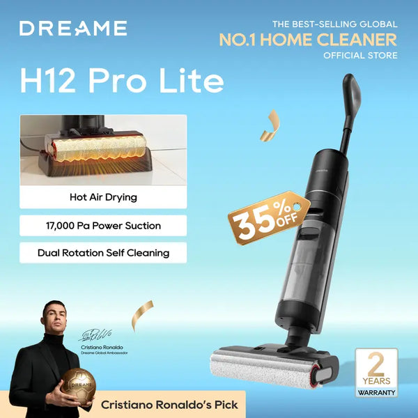 H12 Pro FlexReach Lite Cordless Wet Dry Vacuum Cleaner – Smart Floor Washer & Mop for Hard Floors with Edge-to-Edge Cleaning & Hot Air Drying
