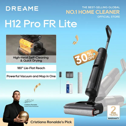 H12 Pro FlexReach Lite Cordless Wet Dry Vacuum Cleaner – Smart Floor Washer & Mop for Hard Floors with Edge-to-Edge Cleaning & Hot Air Drying