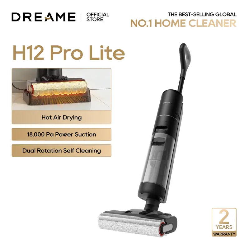 H12 Pro FlexReach Lite Cordless Wet Dry Vacuum Cleaner – Smart Floor Washer & Mop for Hard Floors with Edge-to-Edge Cleaning & Hot Air Drying