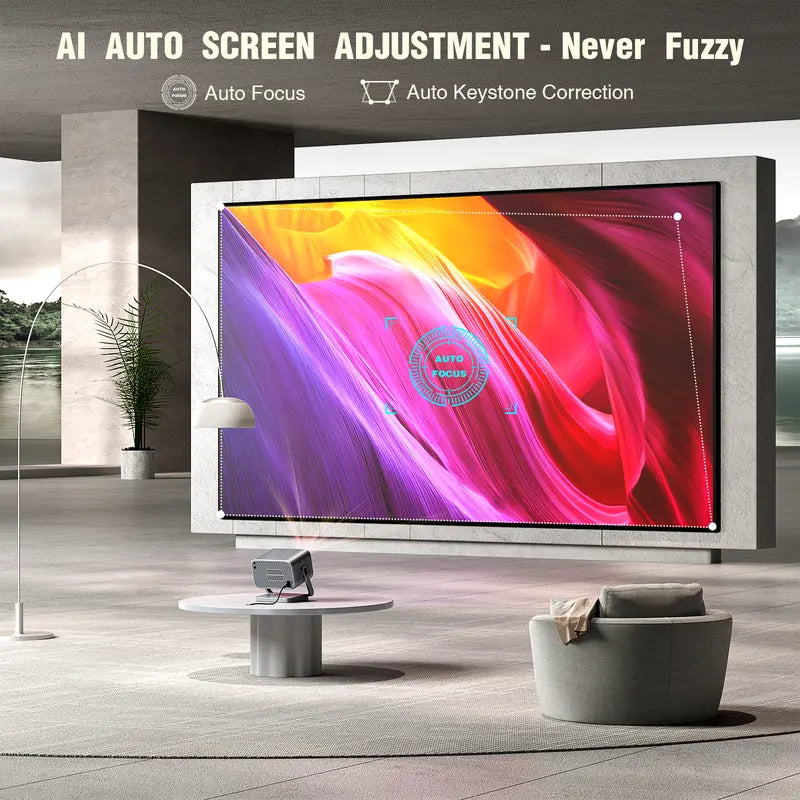 Netflix Certified Native 1080P Smart LCD Projector – 600 ANSI Lumens with Dual Auto Focus, Auto Keystone, WiFi 6, Bluetooth 5.0 & Dolby Audio