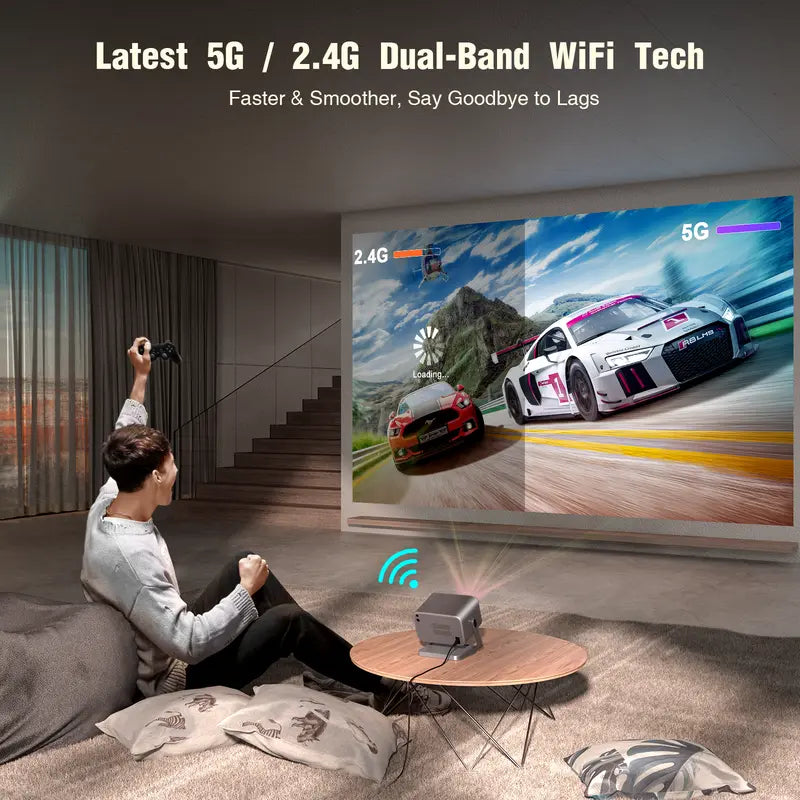 Netflix Certified Native 1080P Smart LCD Projector – 600 ANSI Lumens with Dual Auto Focus, Auto Keystone, WiFi 6, Bluetooth 5.0 & Dolby Audio