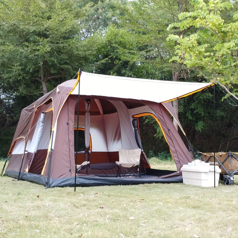 One Thickened Tent Suitable for Multiple People, a Spacious Canopy for Family Camping Outdoors