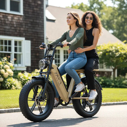 R7 Moped-Style Electric Bike for Adults, 1500W Peak Motor & 90 Nm Torque E-Bike, 48V 15Ah Battery, Fat Tires, Hydraulic Disc Brakes, Bluetooth App, Commuter Power