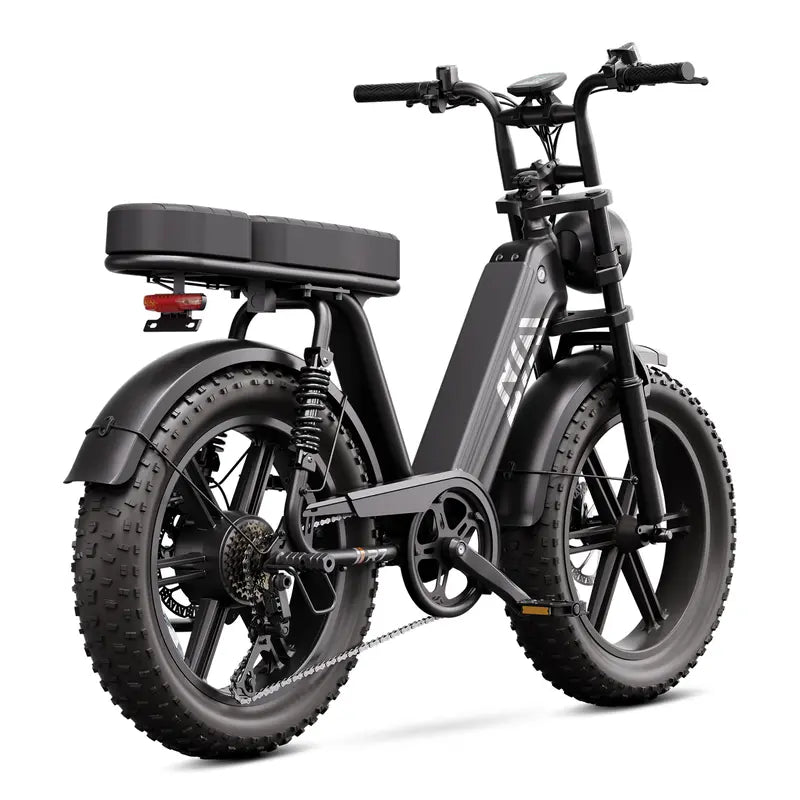 R7 Moped-Style Electric Bike for Adults, 1500W Peak Motor & 90 Nm Torque E-Bike, 48V 15Ah Battery, Fat Tires, Hydraulic Disc Brakes, Bluetooth App, Commuter Power