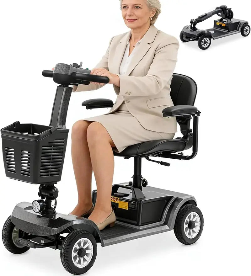 4-Wheel Motorized Stability Mobility Scooter for Adults - 418 lbs Capacity