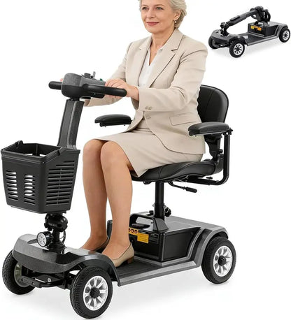 4-Wheel Motorized Stability Mobility Scooter for Adults - 418 lbs Capacity