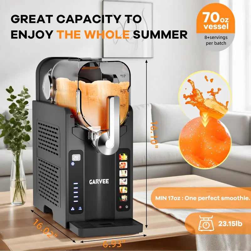 Slushie Machine for Home, 70 oz Frozen Drink & Margarita Maker with 3 Smart Presets, Auto-Clean & One-Touch Dispense, Countertop Slushy Machine for Frappe, Milkshake & Cocktails