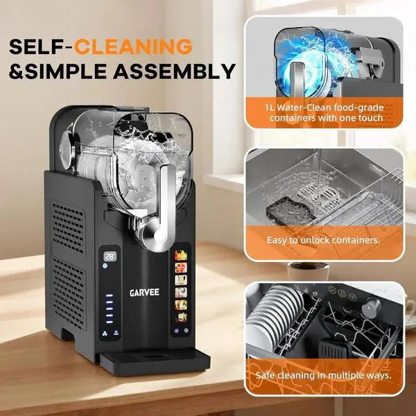 Slushie Machine for Home, 70 oz Frozen Drink & Margarita Maker with 3 Smart Presets, Auto-Clean & One-Touch Dispense, Countertop Slushy Machine for Frappe, Milkshake & Cocktails
