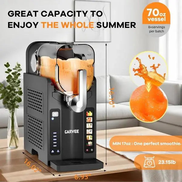 Slushie Machine for Home, 70 oz Frozen Drink & Margarita Maker with 3 Smart Presets, Auto-Clean & One-Touch Dispense, Countertop Slushy Machine for Frappe, Milkshake & Cocktails
