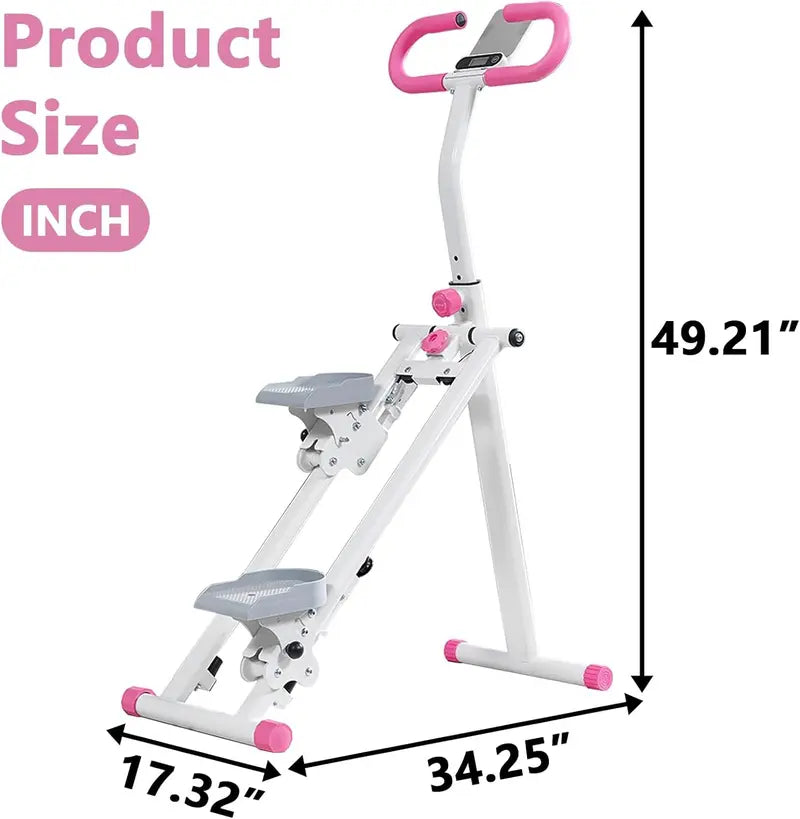 Stair Stepper with Handlebar for Home Exercise - 300 LBS Capacity Compact Stair Climber, Full-Body Cardio Workout Machine, Portable Fitness Equipment