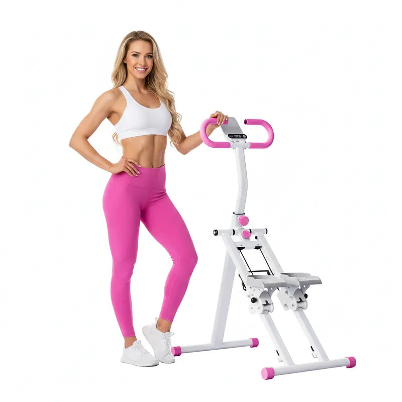 Stair Stepper with Handlebar for Home Exercise - 300 LBS Capacity Compact Stair Climber, Full-Body Cardio Workout Machine, Portable Fitness Equipment