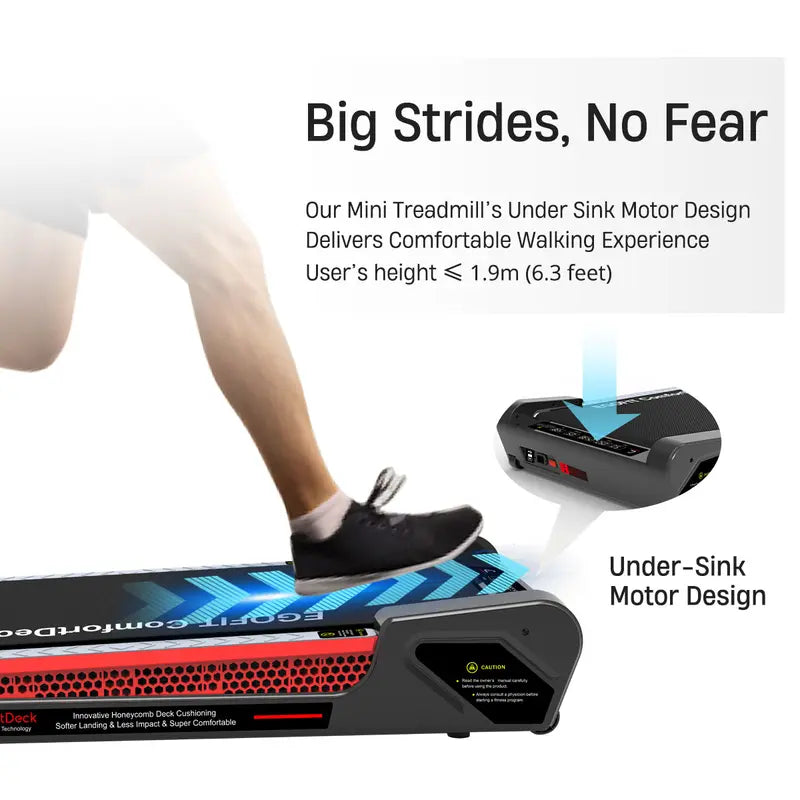 Under desk treadmill for home office