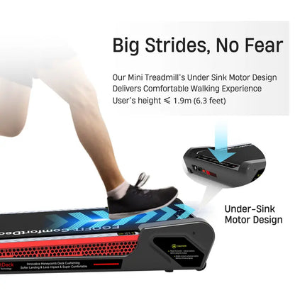 Under desk treadmill for home office