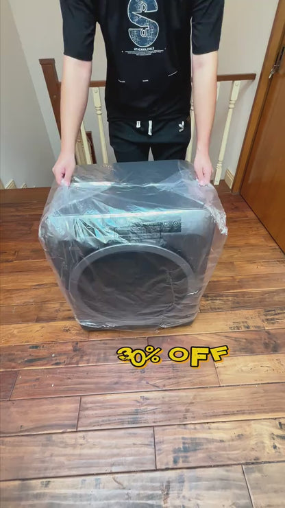 Portable Clothes Dryer, 3.5 Cu.Ft 13.2 lbs Compact Laundry Dryer, 110V Electric Front Load Dryer with Touch Screen & Stainless Steel Drum for Apartments, RVs & Dorms, Grey