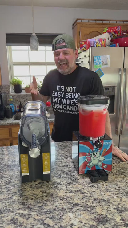 Slushy Machine for Home, 34oz Countertop Margarita & Frozen Drink Maker, Food-Grade Slushie Machine for DIY Smoothies, Cocktails & Kids Parties