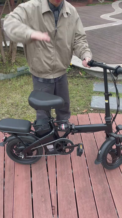 Adult Folding Electric Bike, 14 Compact Foldable Ebike with 500W Motor, 18 MPH Max Speed, 30 Mile Range, 12Ah Battery, 3 Riding Modes, UL & GCC Certified City Commuter