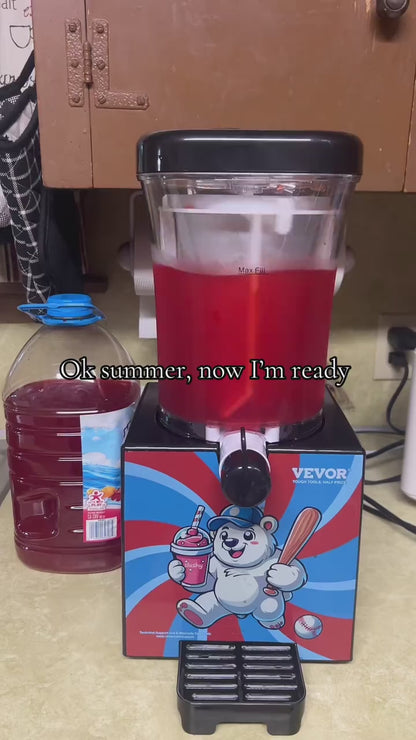Slushy Machine for Home, 34oz Countertop Margarita & Frozen Drink Maker, Food-Grade Slushie Machine for DIY Smoothies, Cocktails & Kids Parties