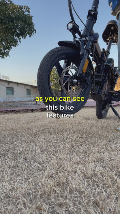 Adult Folding Electric Bike, 14 Compact Foldable Ebike with 500W Motor, 18 MPH Max Speed, 30 Mile Range, 12Ah Battery, 3 Riding Modes, UL & GCC Certified City Commuter