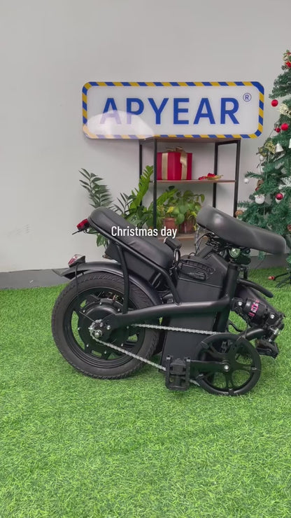 Adult Folding Electric Bike, 14 Compact Foldable Ebike with 500W Motor, 18 MPH Max Speed, 30 Mile Range, 12Ah Battery, 3 Riding Modes, UL & GCC Certified City Commuter