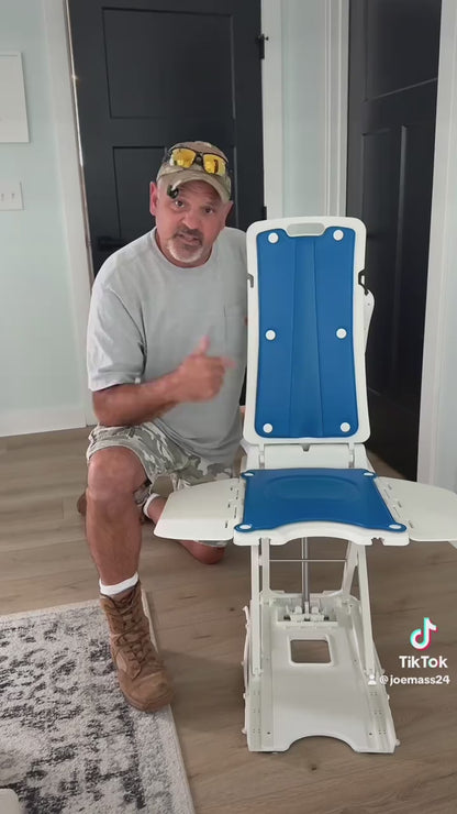 Electric Floor Lift for Elderly Falls - IPX8 Waterproof Bath Lift and Chair Assist, 308 LBS Capacity, Wireless Rechargeable & Foldable Emergency Fall Recovery Device for Seniors & Disabled