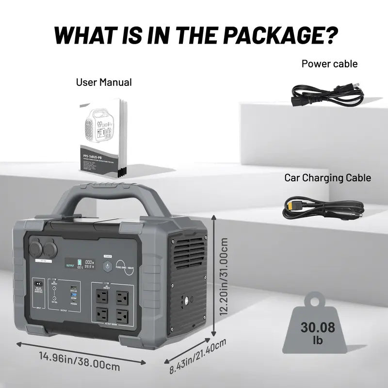 sohochic 1800W Portable Power Station, 1024Wh Solar Generator with 4 AC Outlets & 100W USB-C, 1.5H Fast Charging for Home Backup, Camping, RV