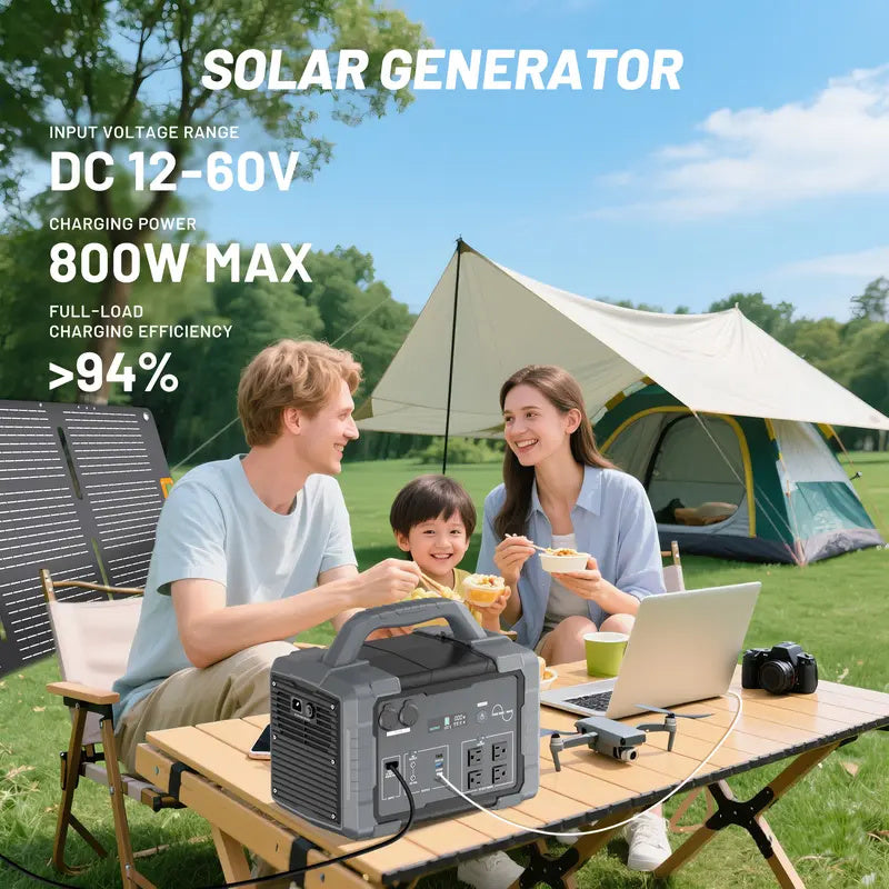 sohochic 1800W Portable Power Station, 1024Wh Solar Generator with 4 AC Outlets & 100W USB-C, 1.5H Fast Charging for Home Backup, Camping, RV